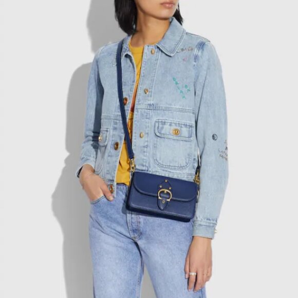 Coach *Deep Blue Beat Crossbody Clutch - Picture 4 of 16